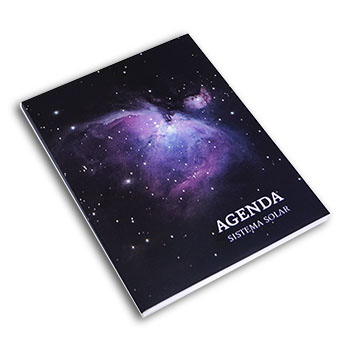 Agenda con diseño de Sistema Solar